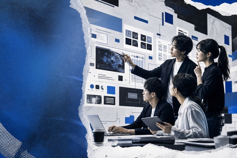 AIによる業務設計と制作ワークフローのイメージ